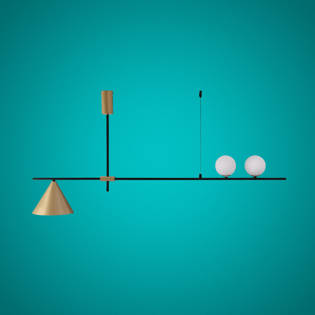 TKLD Ceiling Lights Nordic Gold Funnel 3 Lamp Island Chandelier Ceiling Light - 40W