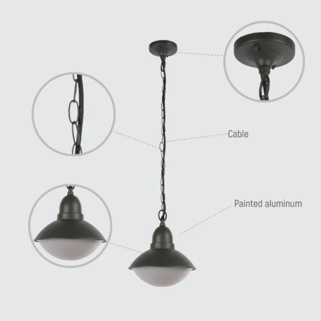 TKLD Pendant & Chandeliers Norman Dark Grey E27 Outdoor Pendant Lamp - 40W