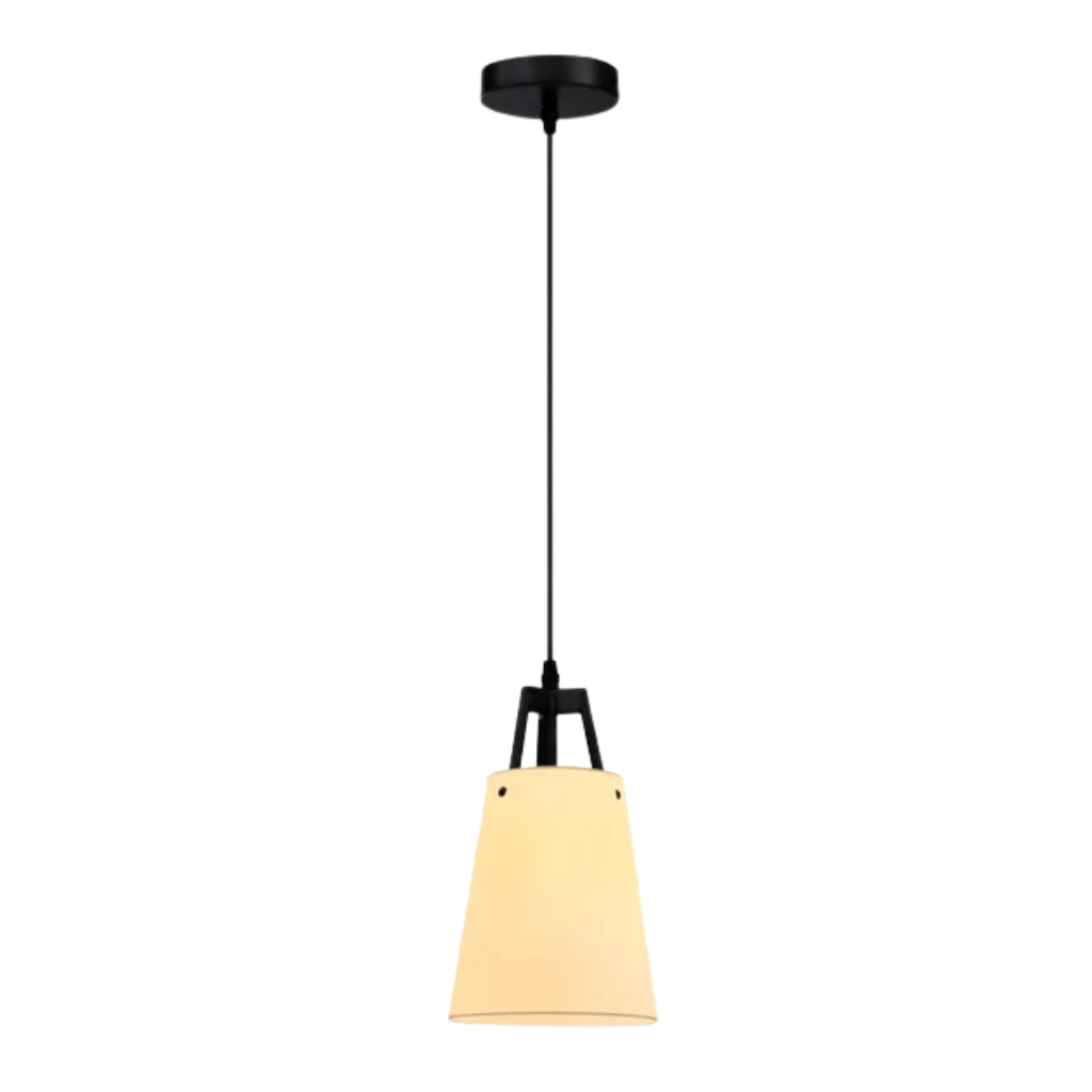 TKLD Pendant & Chandeliers Off White Frustum Fabric Shade E14 Pendant Ceiling Light