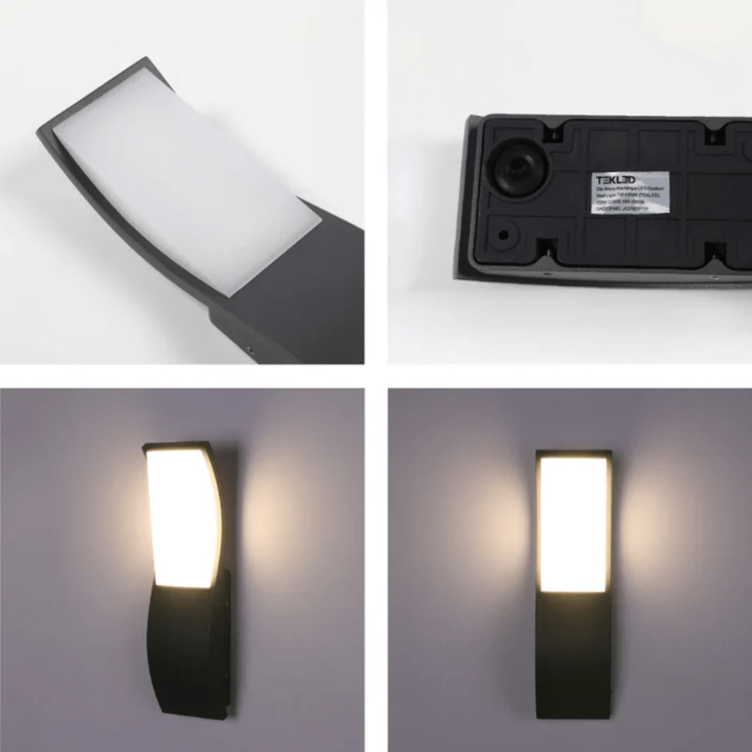 TKLD Wall & Sconce Lights Ola Wavy Rectangle LED Outdoor Wall Light - 7W