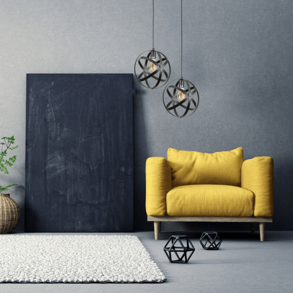 TKLD Pendant & Chandeliers Orbital Metal Caged Globe Black or Rusty BrownPendant Ceiling Light E27