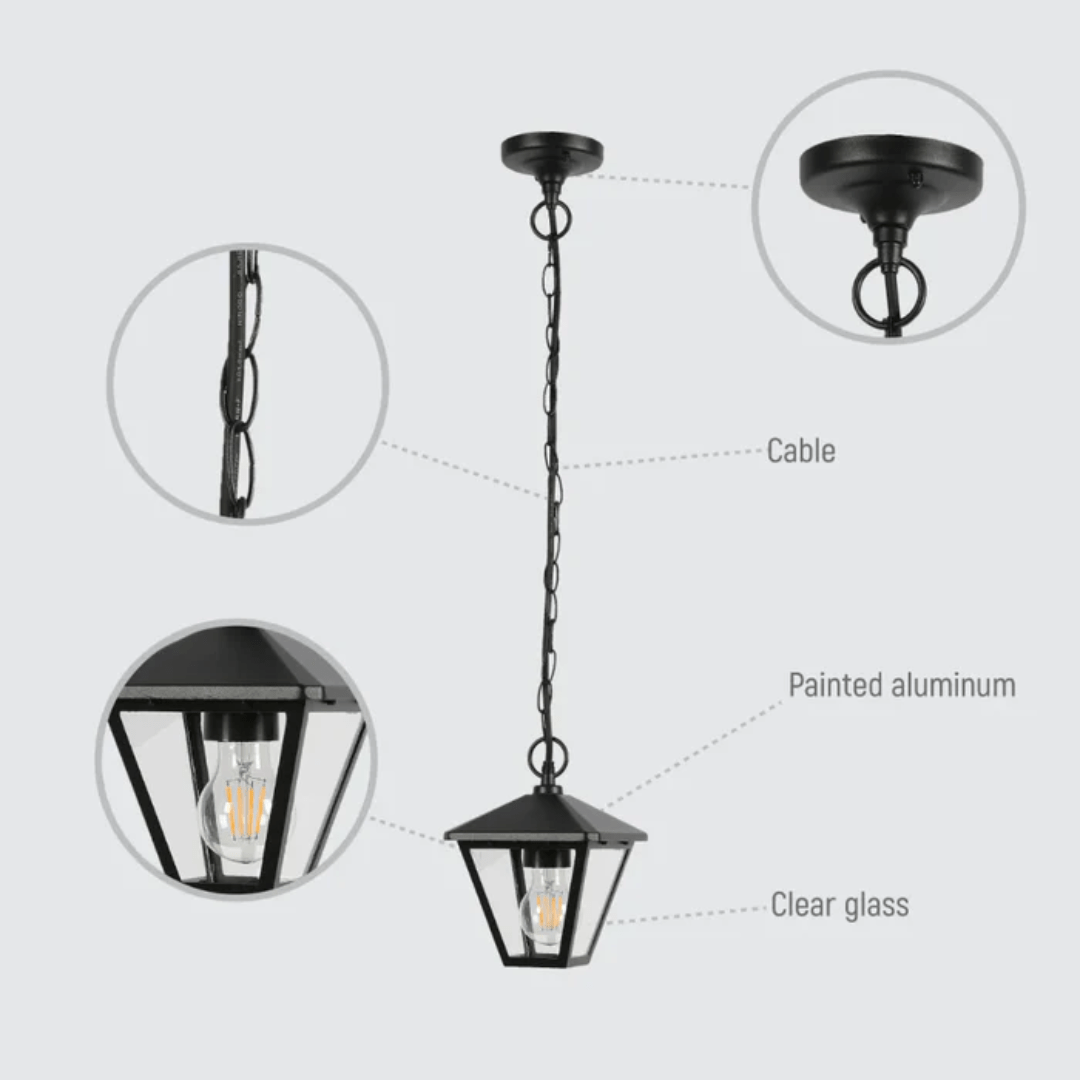 TKLD Pendant & Chandeliers Paravento Black E27 Outdoor Pendant Lamp - 40W