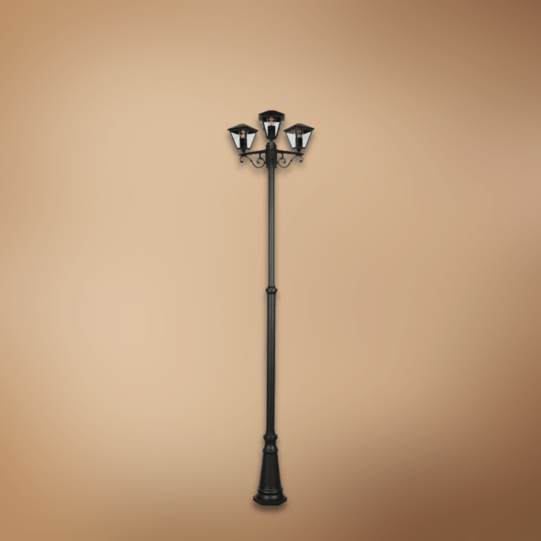 TKLD Pendant & Chandeliers Paravento Black Outdoor Garden Pathway Lamp Post - 3 X 40W
