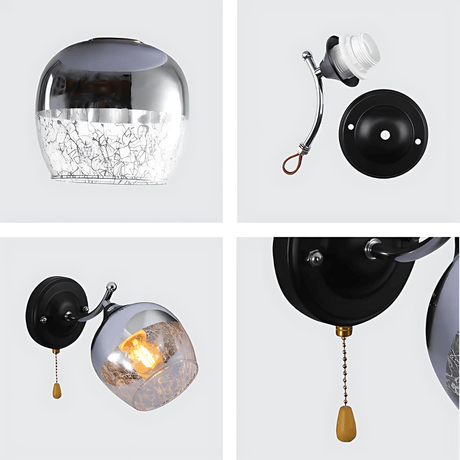 TKLD Wall & Sconce Lights Partial Mirror Cone Glass Wall Light - 40W