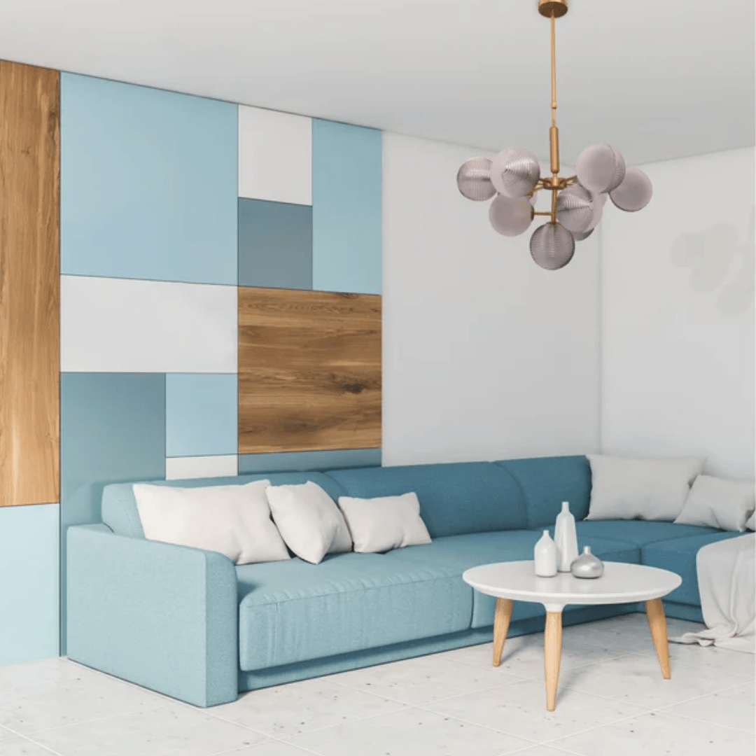 TKLD Pendant & Chandeliers Pyramid Smoky Glass Gold Body Chandelier Ceiling Light - 3W