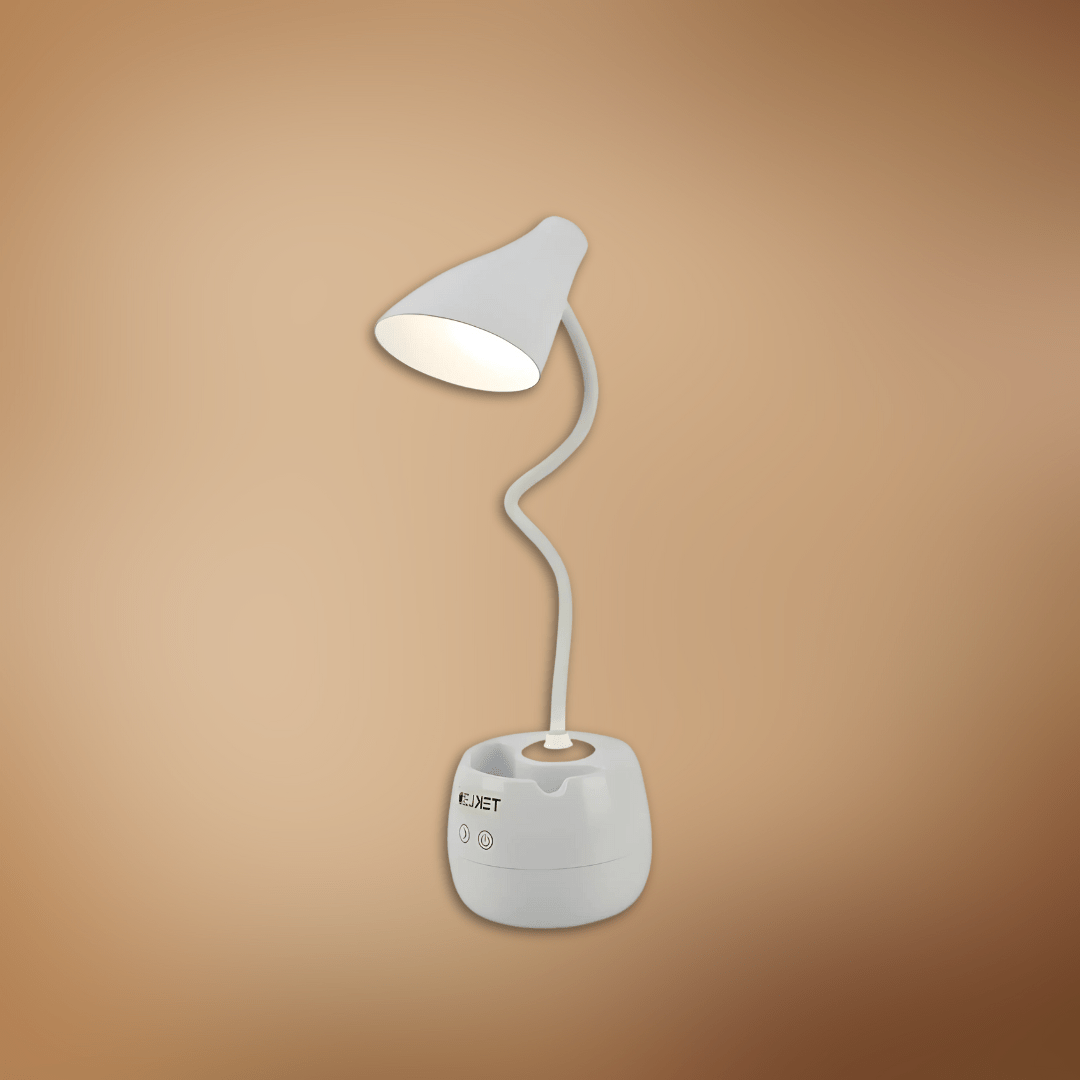 TKLD Table & Floor Lamps Rechargeable Gooseneck Desk Lamp with Cone Head and Pencil Holder - 6W
