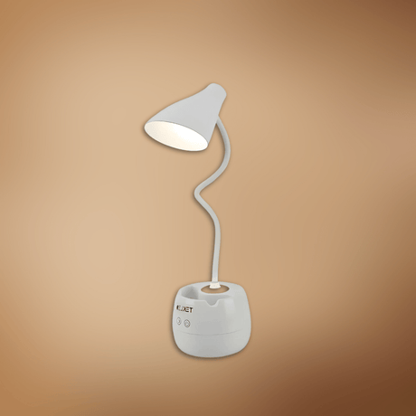 TKLD Table & Floor Lamps Rechargeable Gooseneck Desk Lamp with Cone Head and Pencil Holder - 6W