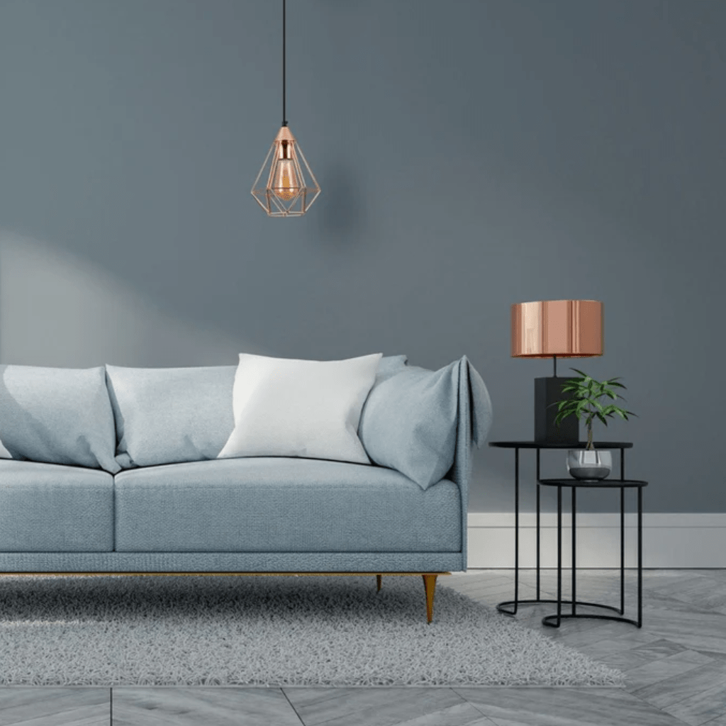 TKLD Pendant & Chandeliers Rose Gold Metal Cage Pendant Ceiling Light E27 - 190mm