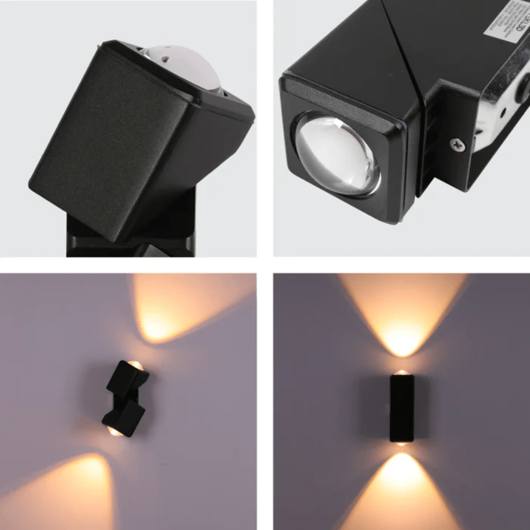 TKLD Wall & Sconce Lights Rotatable Narrow Beam Black Cubes Outdoor LED Wall Light - 2 X 5W