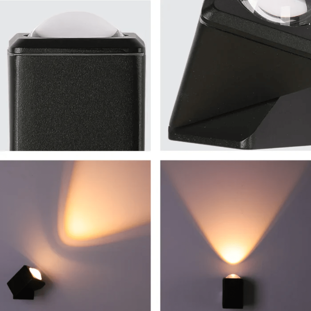 TKLD Wall & Sconce Lights Rotatable Narrow Beam Black Cubes Outdoor LED Wall Light - 5W