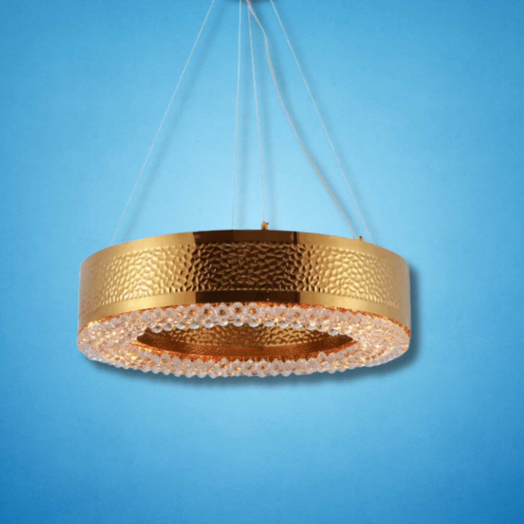 TKLD Pendant & Chandeliers Round Ball Crystal Gold Metal E14 Chandelier Ceiling Light - D600 mm
