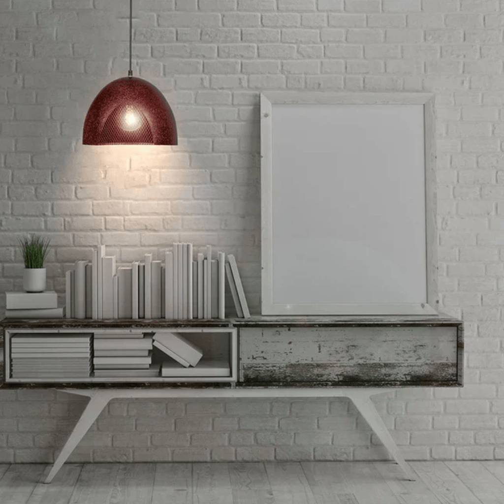 TKLD Pendant & Chandeliers Rusty Brown Metal Dome Pendant Ceiling Light E27 - D220mm/D300mm