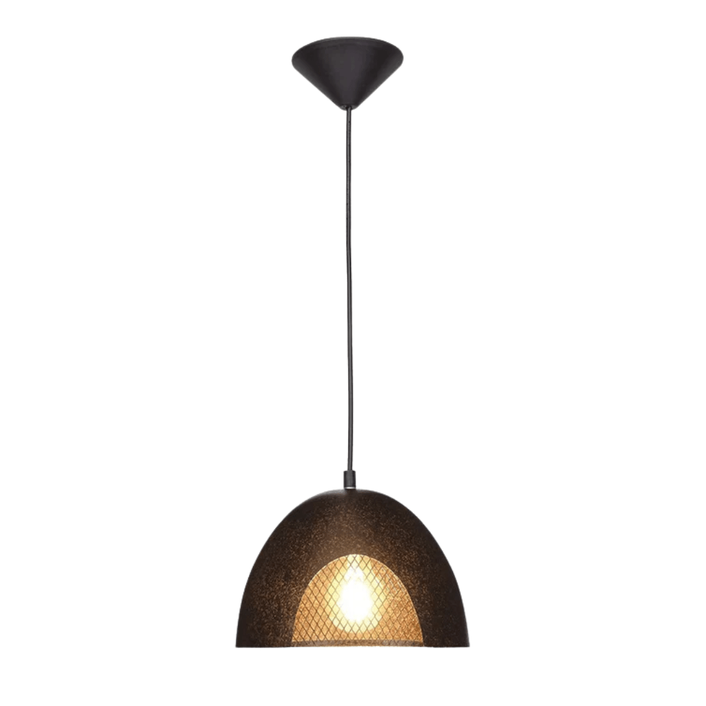TKLD Pendant & Chandeliers Rusty Brown Metal Dome Pendant Ceiling Light E27 - D220mm/D300mm