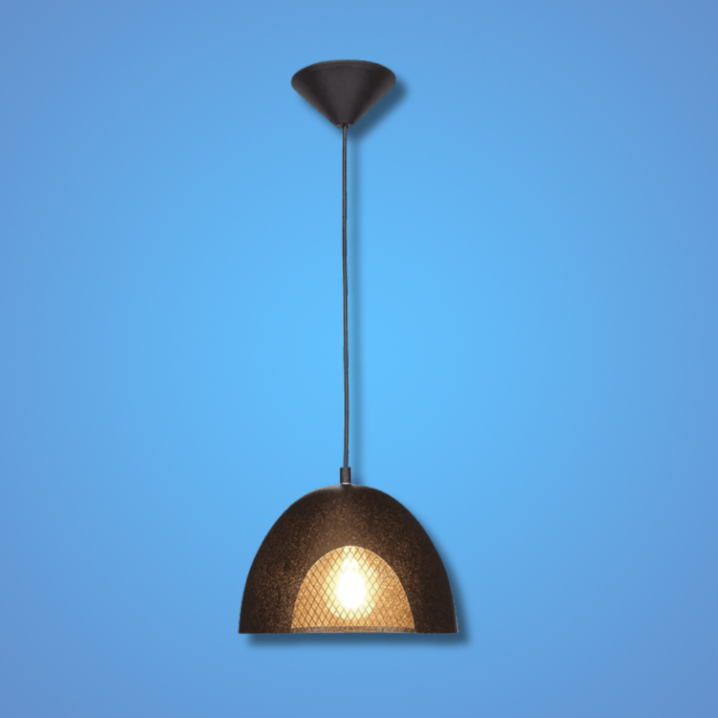 TKLD Pendant & Chandeliers Rusty Brown Metal Dome Pendant Ceiling Light E27 - D220mm/D300mm