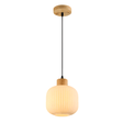 TKLD Pendant & Chandeliers Sawyer Ribbed Fluted Reeded Maloto Lantern Opal Glass Pendant Ceiling - 205mm