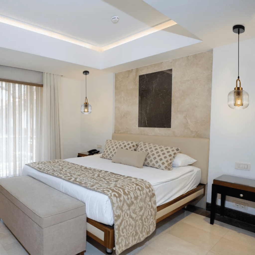 TKLD Pendant & Chandeliers Sawyer Ribbed Reeded Lantern Clear Glass E27 Pendant Ceiling Light - D205mm