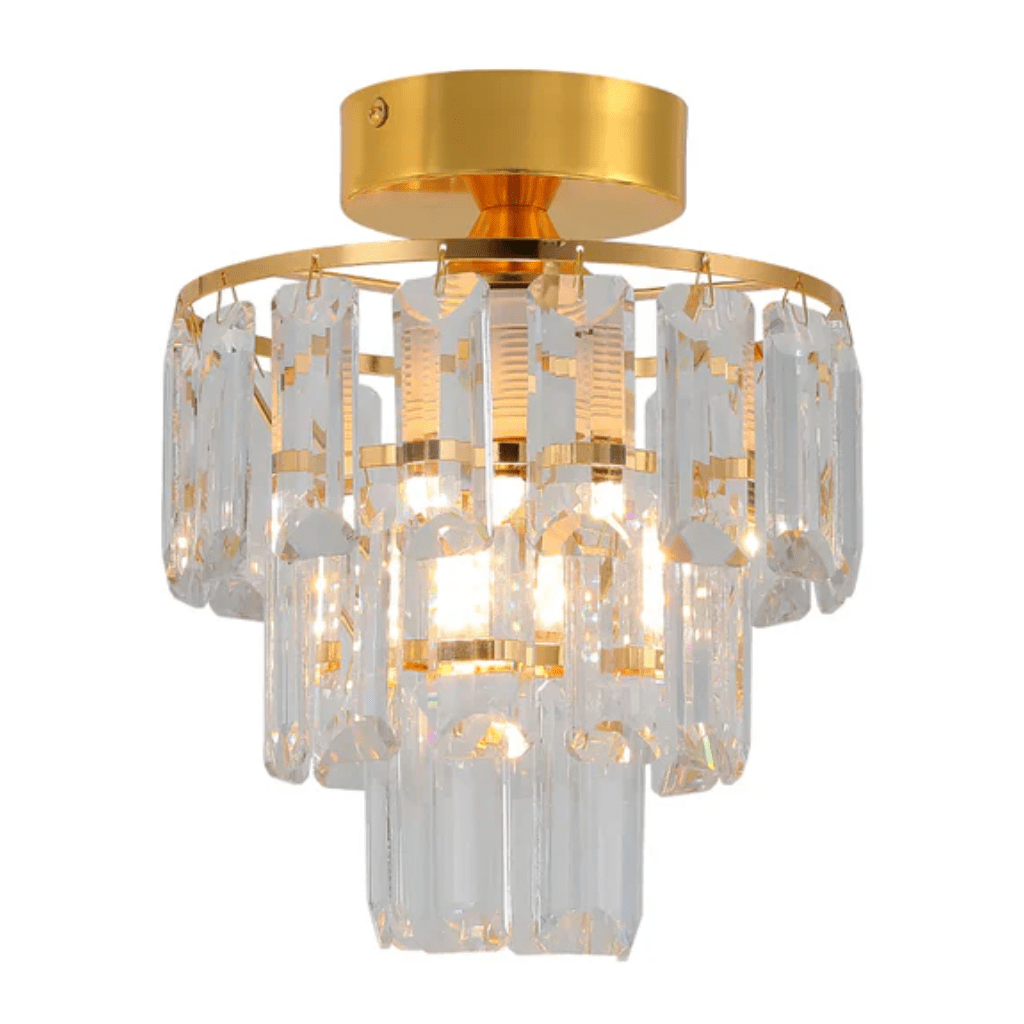 TKLD Pendant & Chandeliers Semi-Flush Crystal Ceiling Chandelier Light