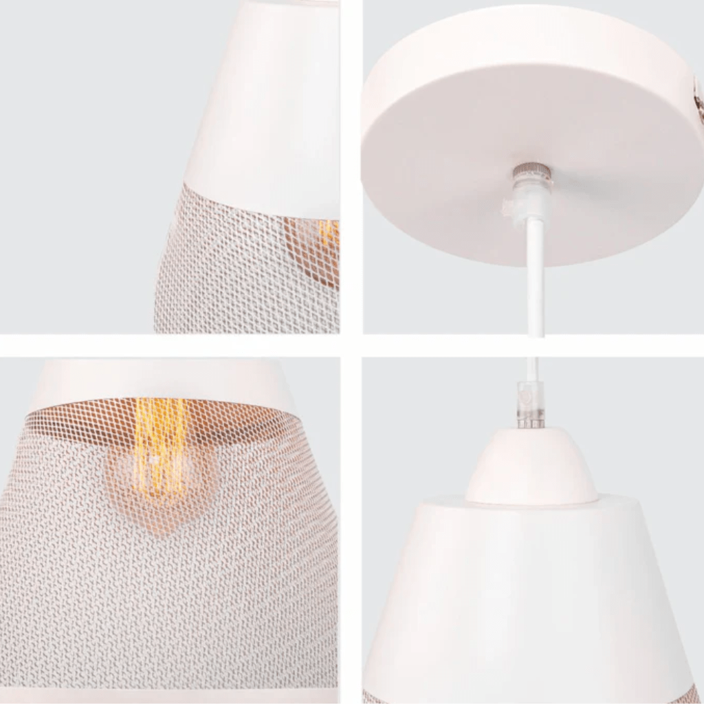 TKLD Pendant & Chandeliers Shuttlecock Mesh Basket Metal Funnel Pendant Ceiling Light