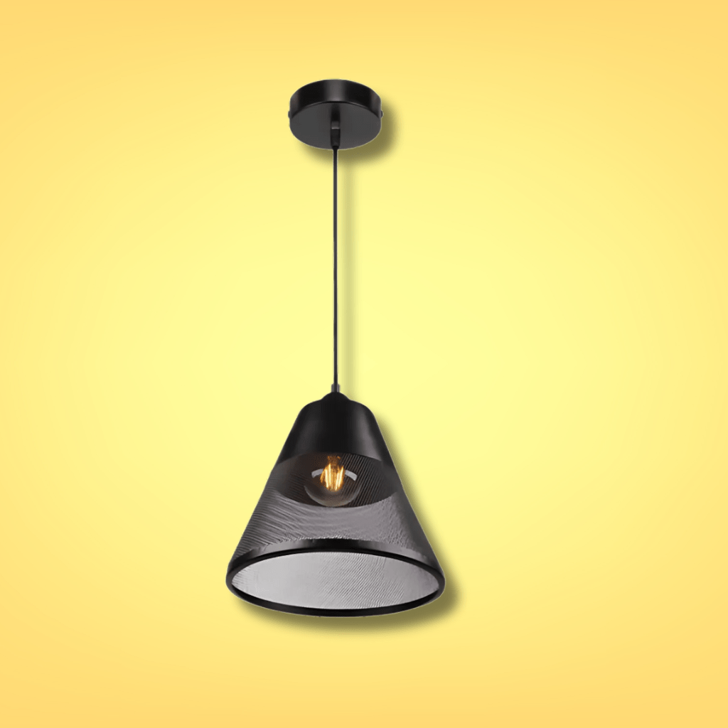 TKLD Pendant & Chandeliers Shuttlecock Mesh Basket Metal Funnel Pendant Ceiling Light