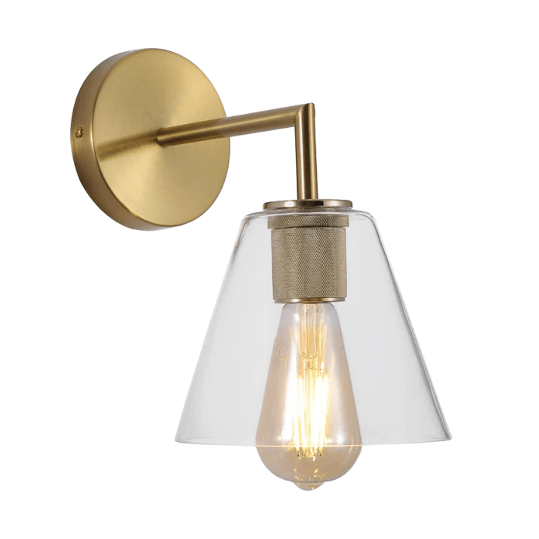 TKLD Wall & Sconce Lights Simple Elegance Clear Glass Funnel Wall Light - 40W