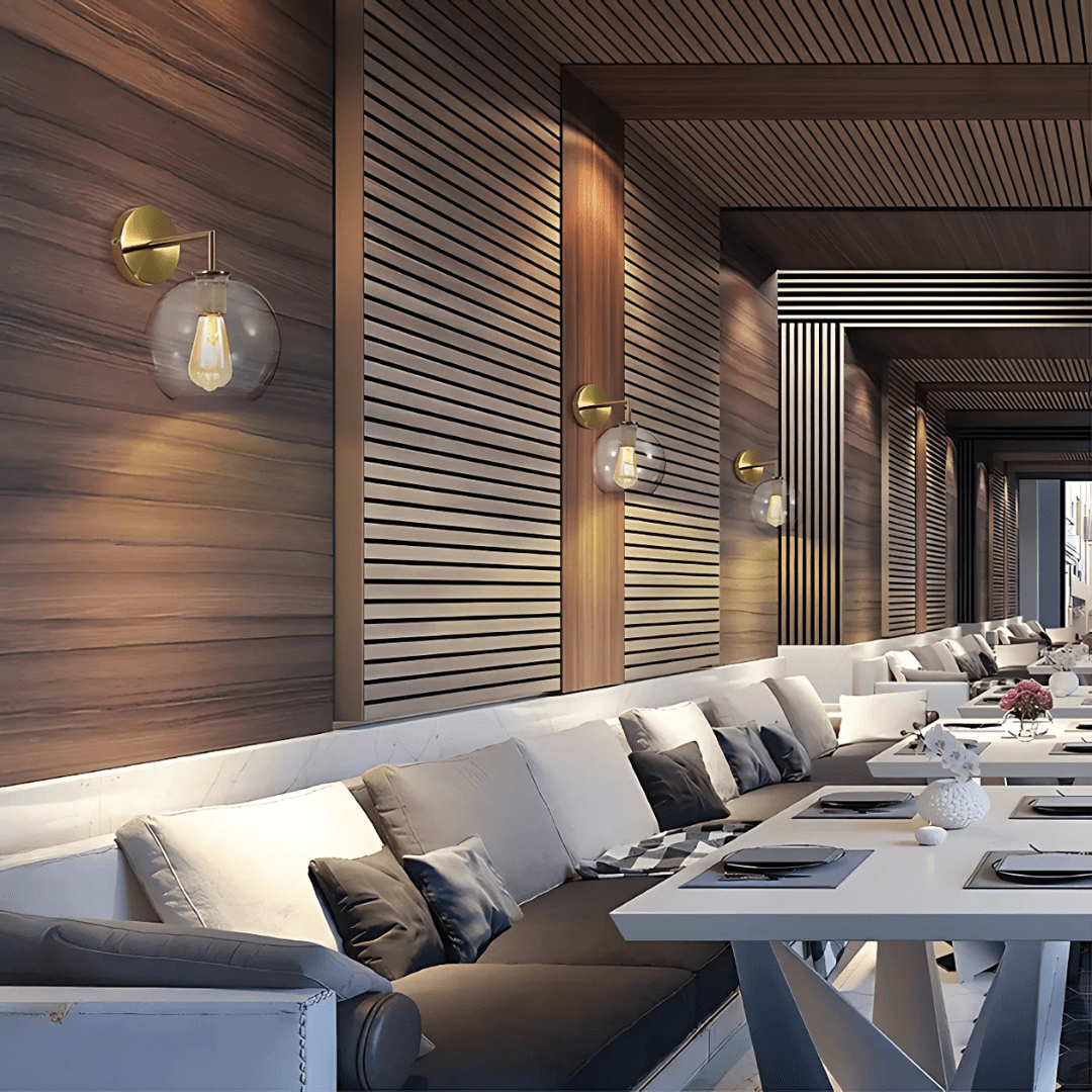 TKLD Wall & Sconce Lights Simple Elegance Clear Glass Globe Wall Light - 40W