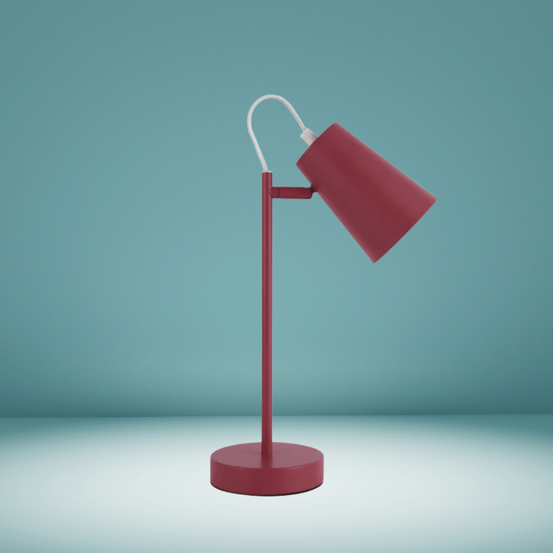 TKLD Table & Floor Lamps Sleek Cut Cone Desk Lamp In Vibrant Colours - 40W