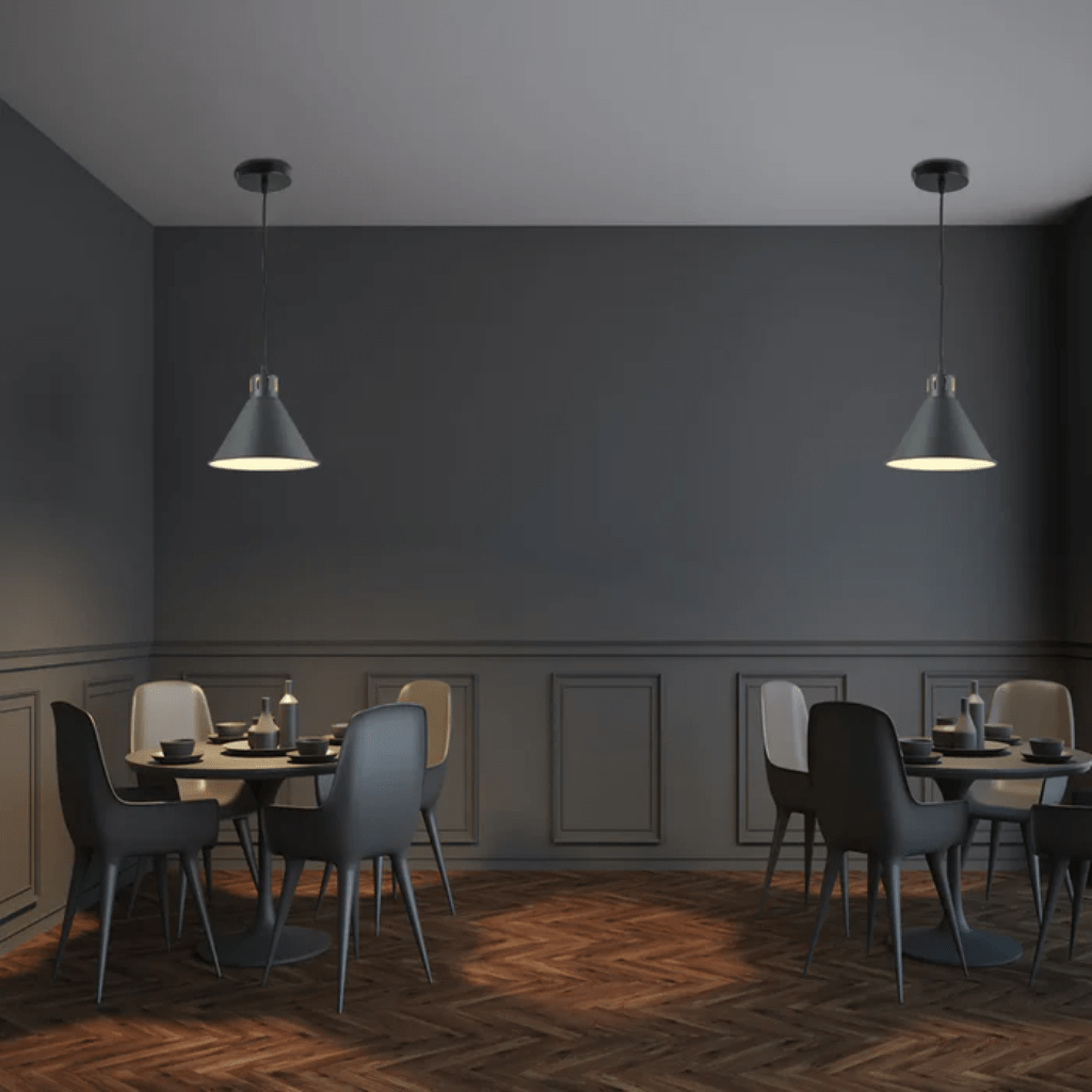 TKLD Pendant & Chandeliers Sleek Industrial Cone Dark Pewter Pendant Light