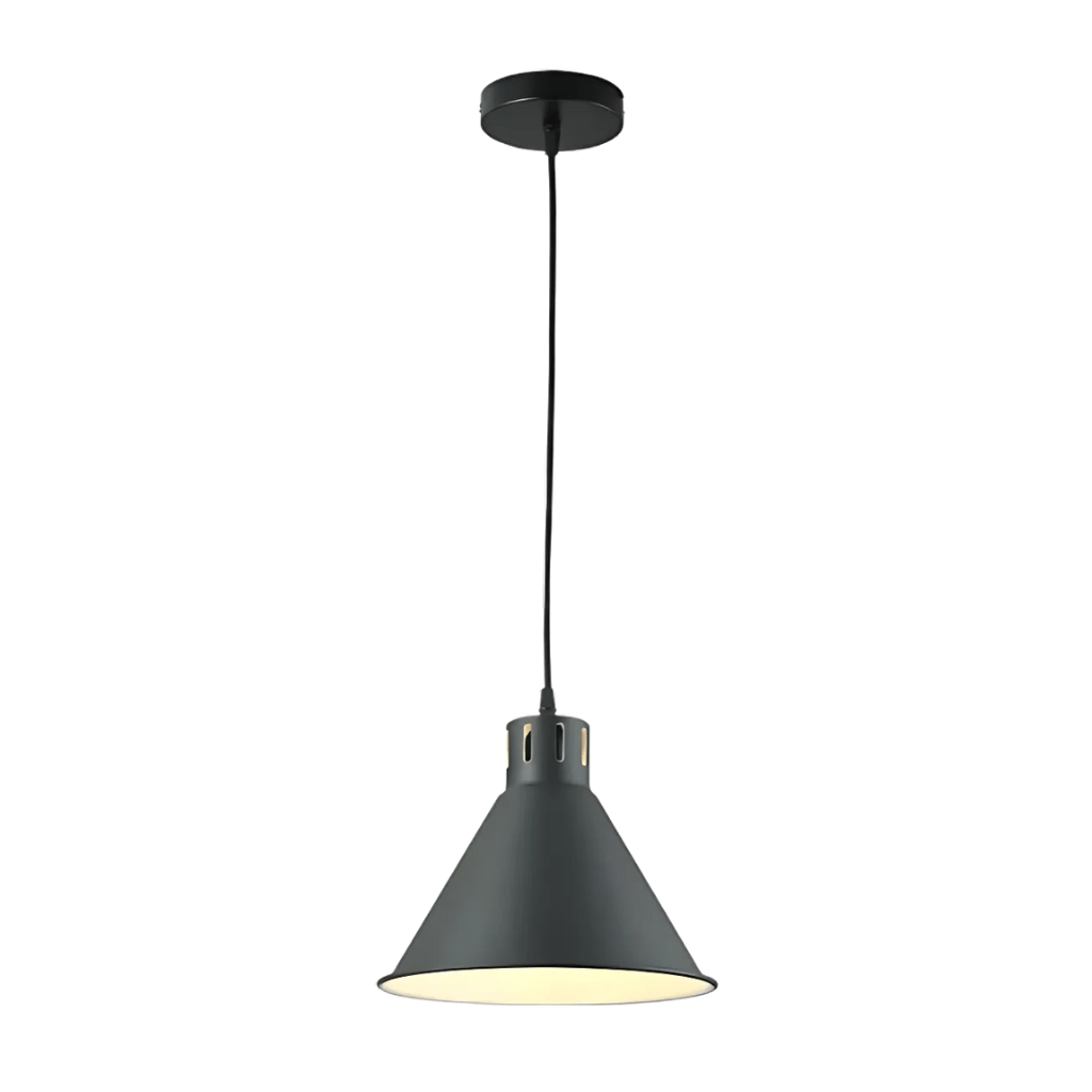 TKLD Pendant & Chandeliers Sleek Industrial Cone Dark Pewter Pendant Light