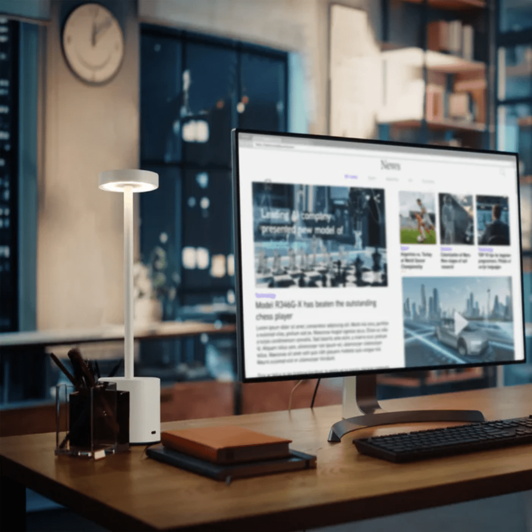 TKLD Table & Floor Lamps Sleek Portable LED Column Lamp With CCT Control - 1.5W