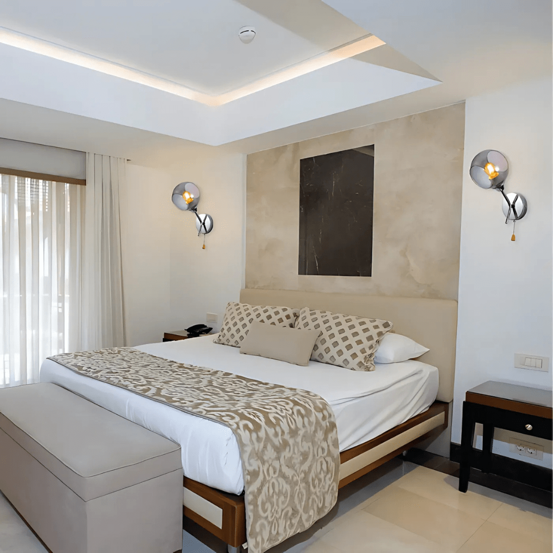 TKLD Wall & Sconce Lights Smoky Barrel Glass Chrome Metal Body Sputnik Modern Wall Light - 60W