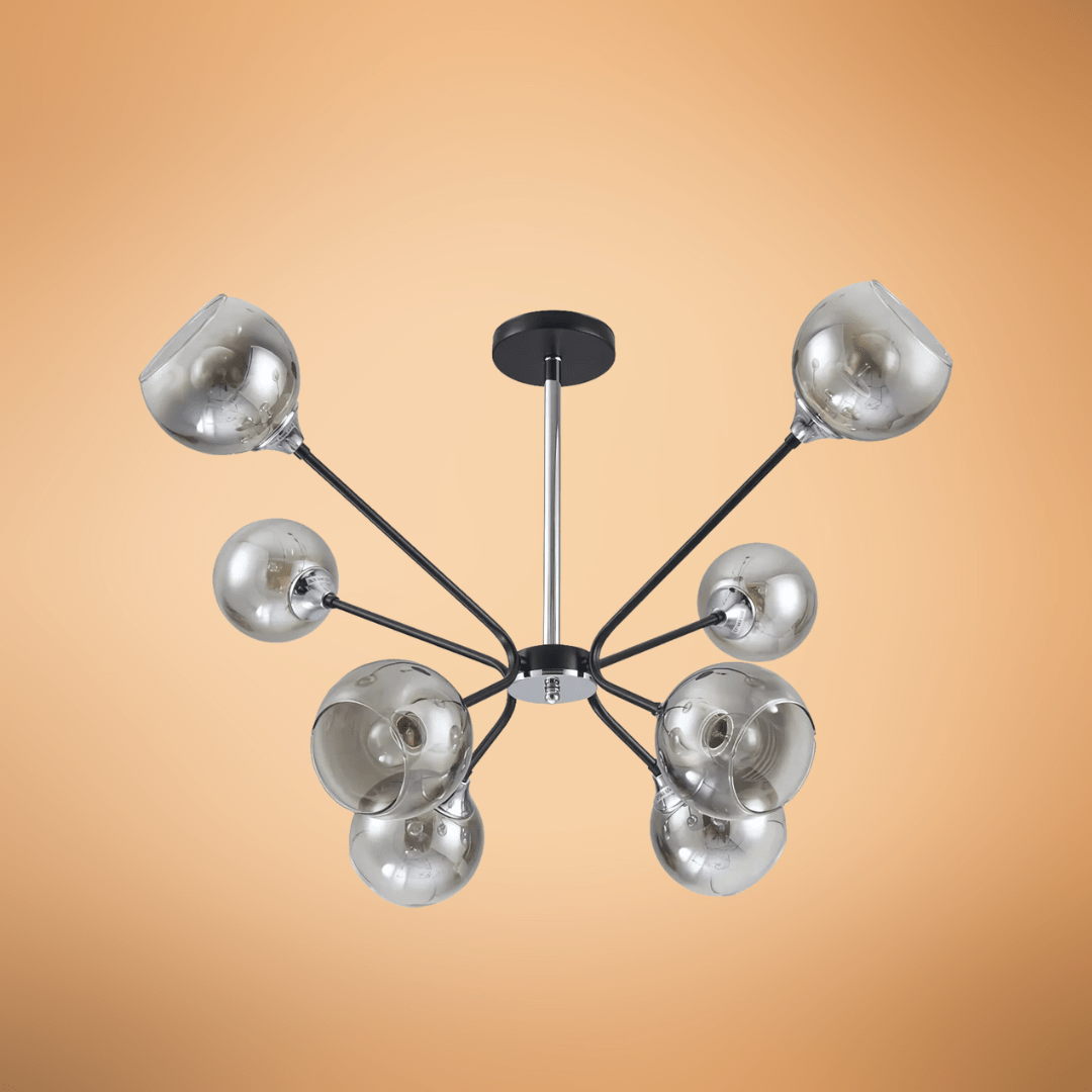 TKLD Ceiling Lights Smoky Cone 8 Lamp Glass Molecule Modern Ceiling Light - 60W