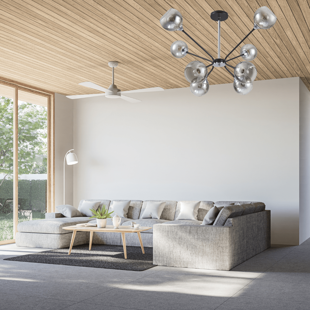 TKLD Ceiling Lights Smoky Cone 8 Lamp Glass Molecule Modern Ceiling Light - 60W