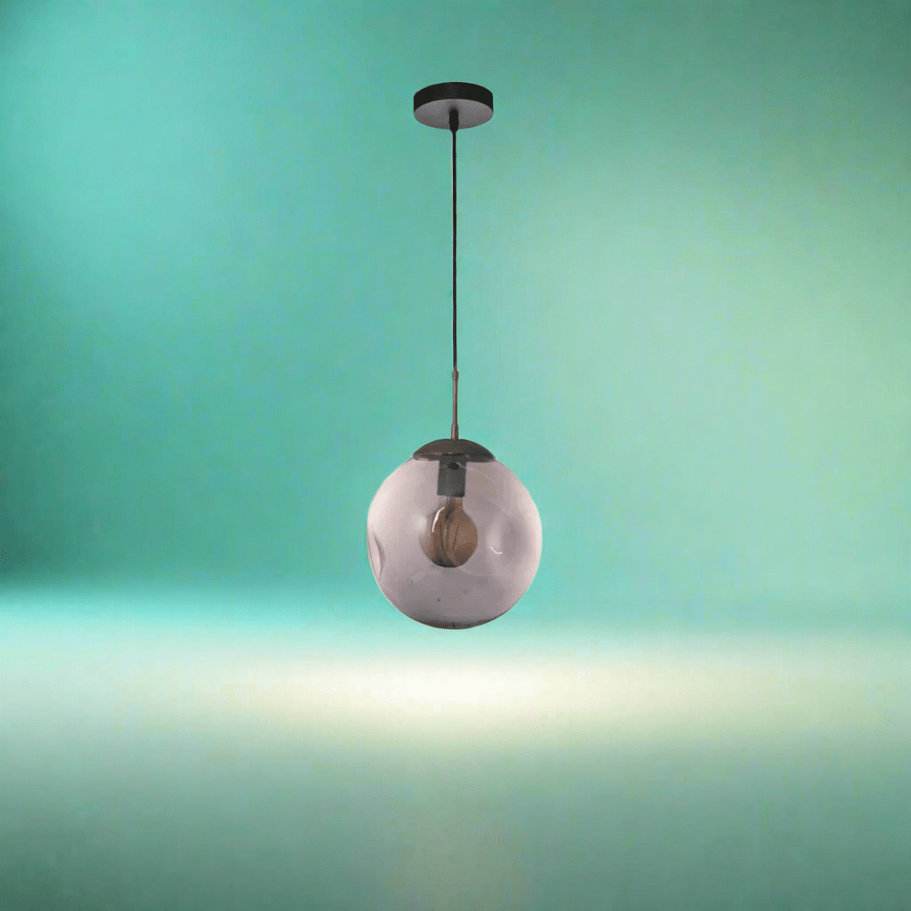 TKLD Pendant & Chandeliers Smoky Glass Crater E27 Pendant Ceiling Light