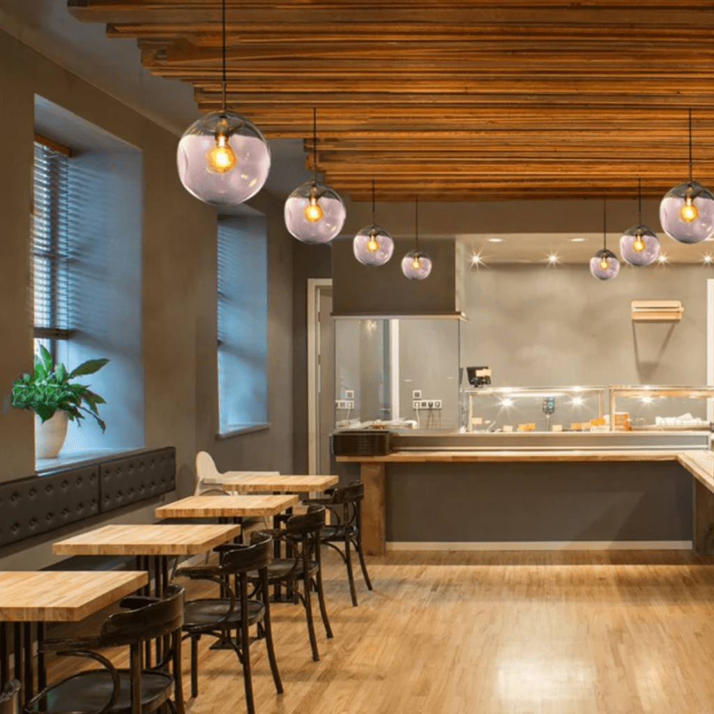 TKLD Pendant & Chandeliers Smoky Glass Crater E27 Pendant Ceiling Light