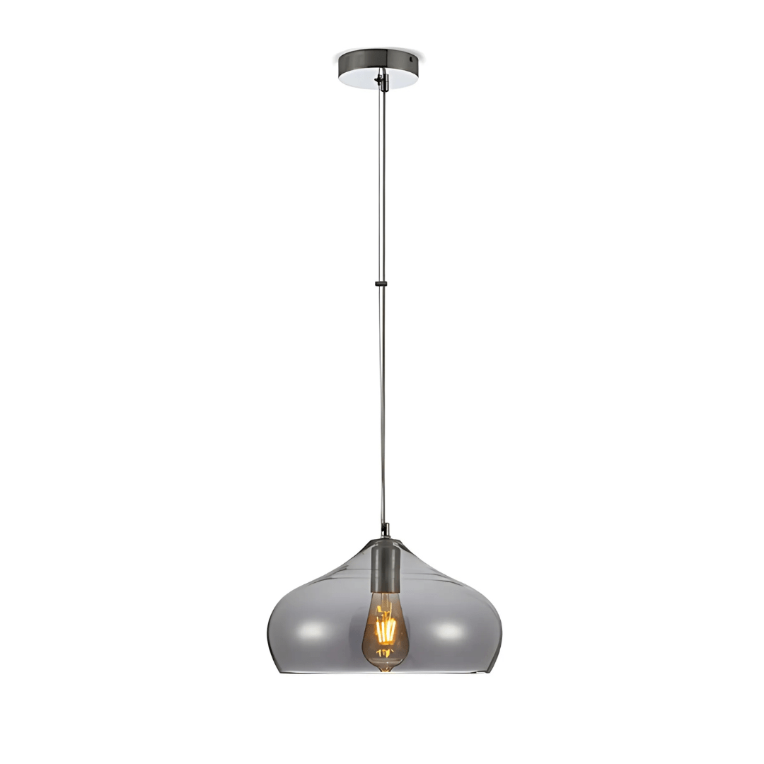 TKLD Ceiling Lights Smoky Glass India Dome Pendant Ceiling Light - 60W