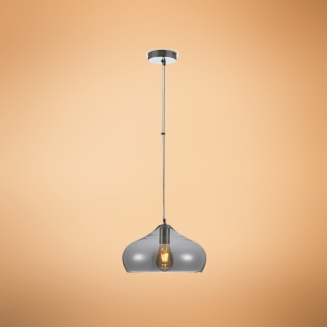 TKLD Ceiling Lights Smoky Glass India Dome Pendant Ceiling Light - 60W