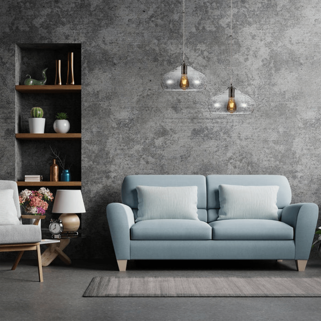 TKLD Ceiling Lights Smoky Glass India Dome Pendant Ceiling Light - 60W