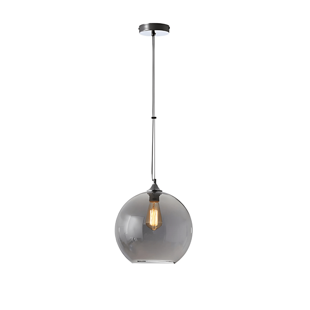 TKLD Ceiling Lights Smoky Glass India Globe Pendant Ceiling Light - 40W