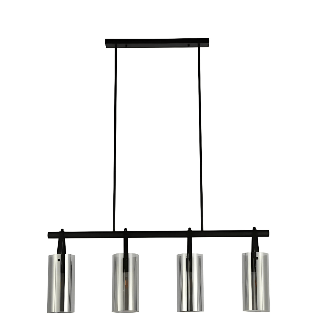 TKLD Pendant & Chandeliers Smoky Glass Linear Adjustable Drop Chandelier Light - 40W