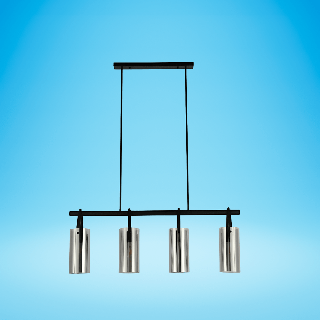 TKLD Pendant & Chandeliers Smoky Glass Linear Adjustable Drop Chandelier Light - 40W