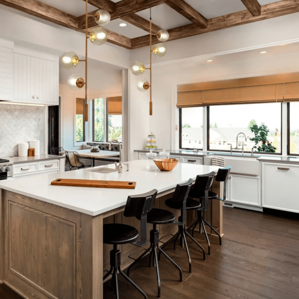 TKLD Pendant & Chandeliers Smoky Globe Glass Gold Metal Body Upward Pendant Ceiling Light 4xE27