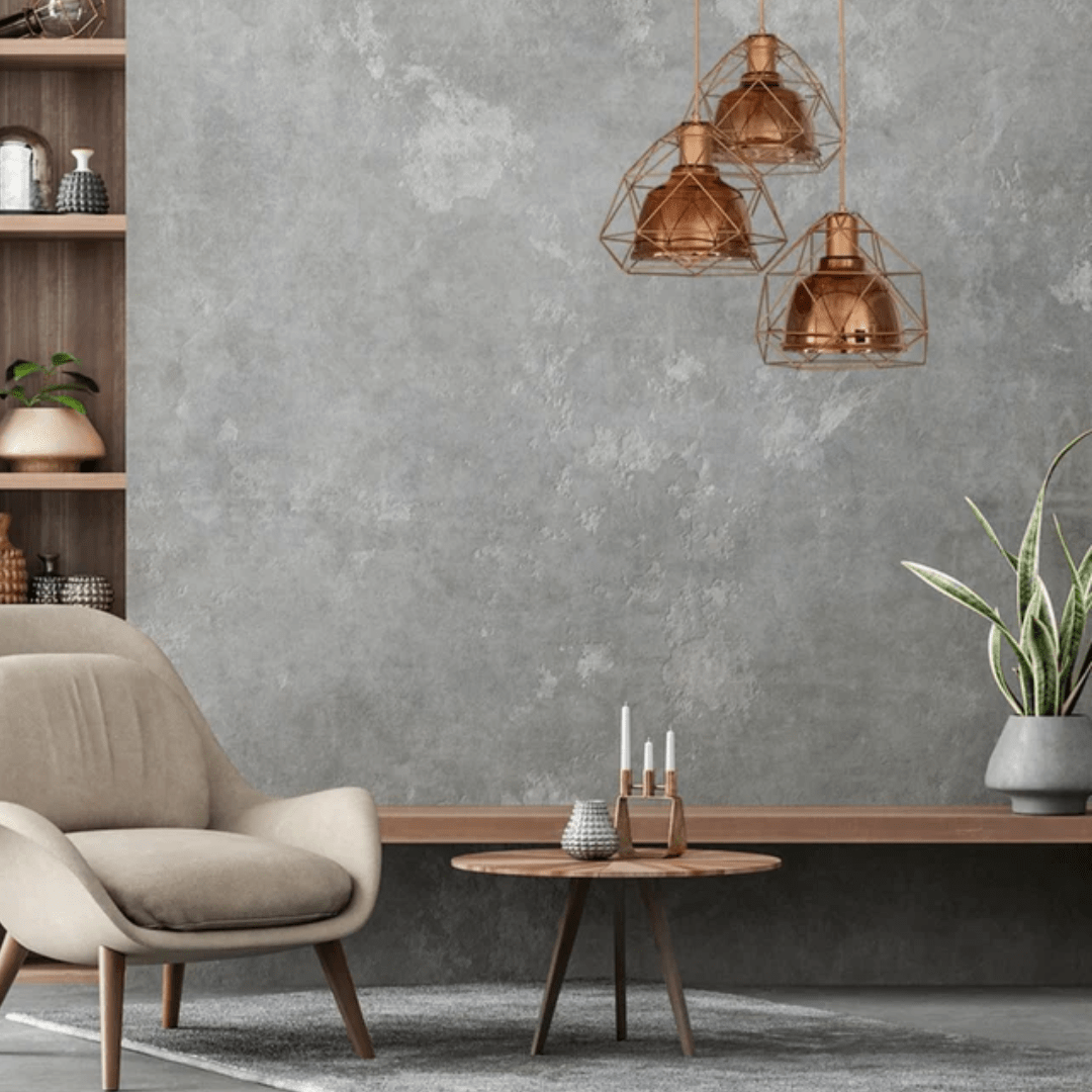 TKLD Pendant & Chandeliers Smoky Or Copper 3 Lamps Glass Metal Cage Pendant Ceiling Light - 40W