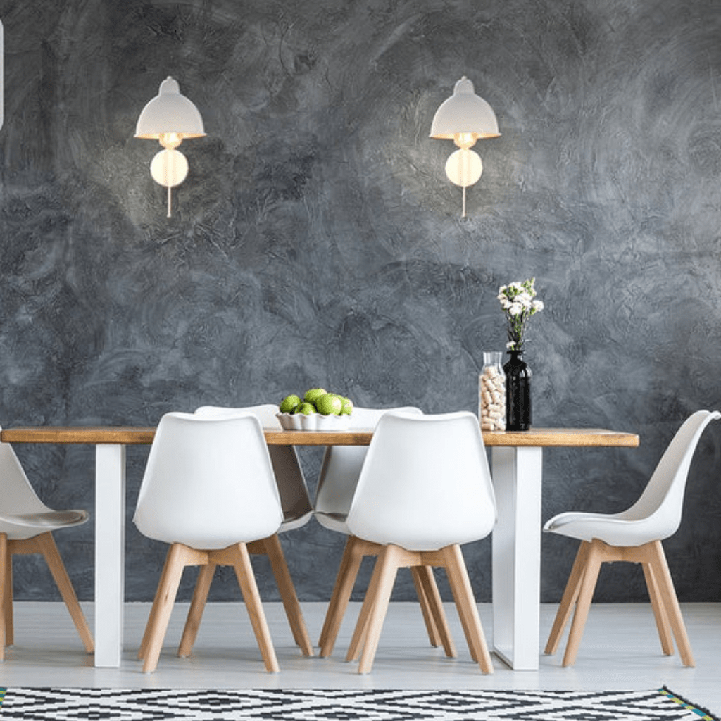 TKLD Wall & Sconce Lights Snowdrop Black or White Metal Dome Wall Light E27 Fitting