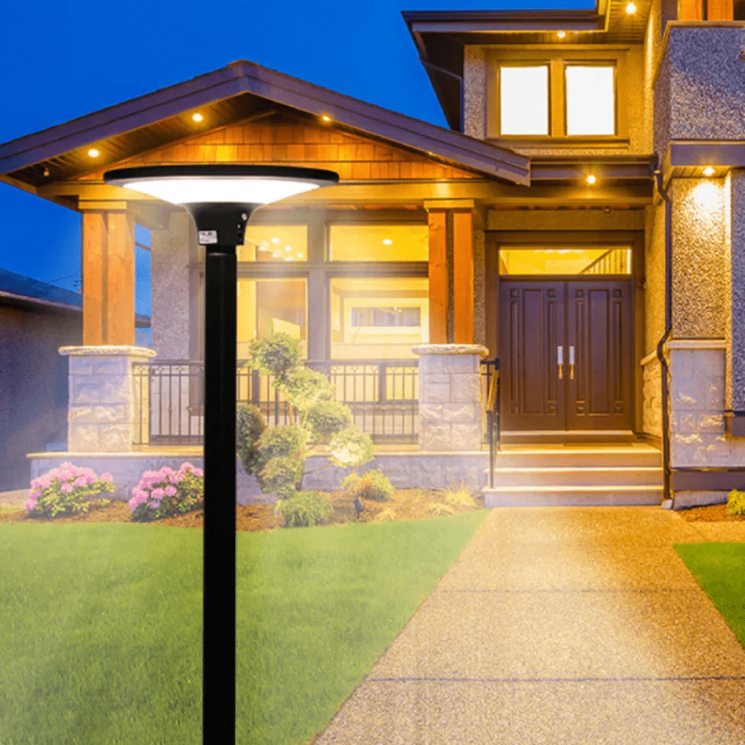 TKLD Outdoor Lighting Solar Black 4000K LED Post-Top Area Light - 20W