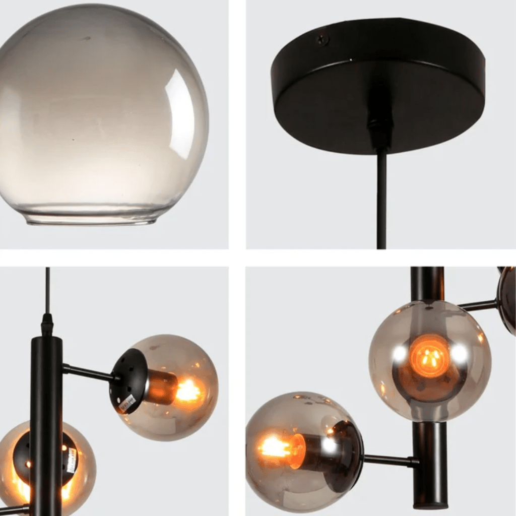 TKLD Pendant & Chandeliers Spiral Globe Glass Modern Sputnik Pendant Ceiling Chandelier Light E27