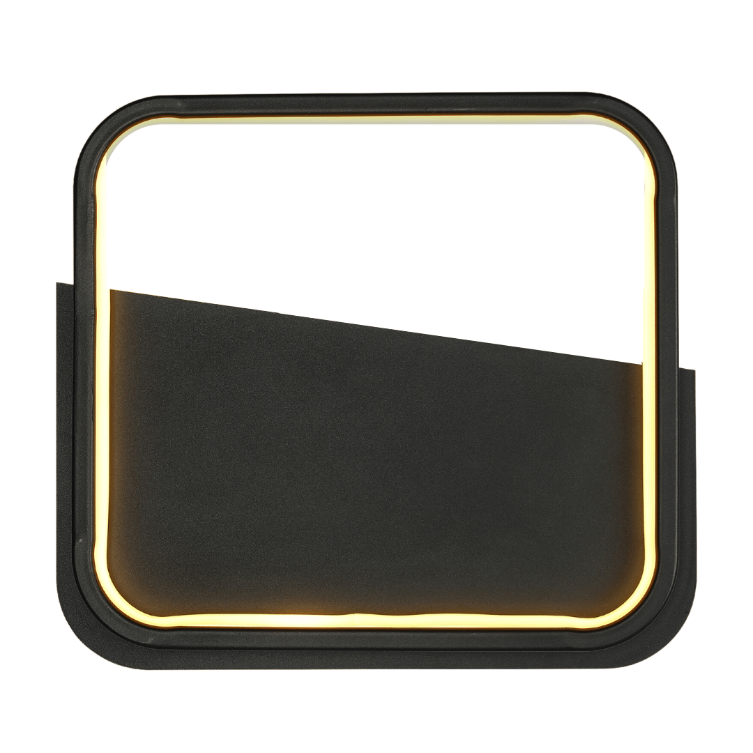 TKLD Pendant & Chandeliers Square Black 3000K LED Flush Wall Light