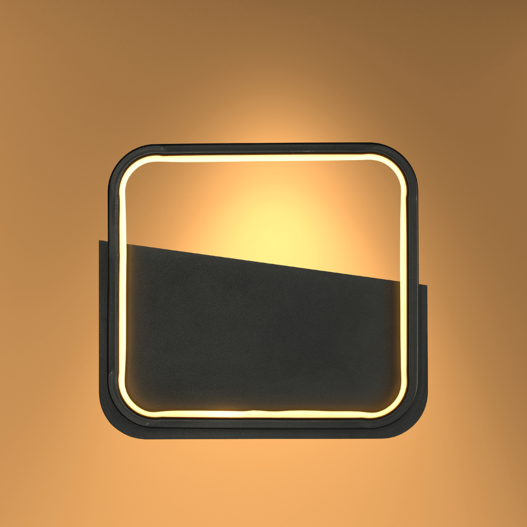 TKLD Pendant & Chandeliers Square Black 3000K LED Flush Wall Light