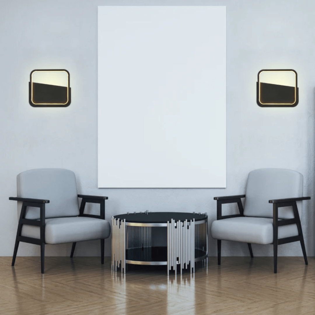 TKLD Pendant & Chandeliers Square Black 3000K LED Flush Wall Light