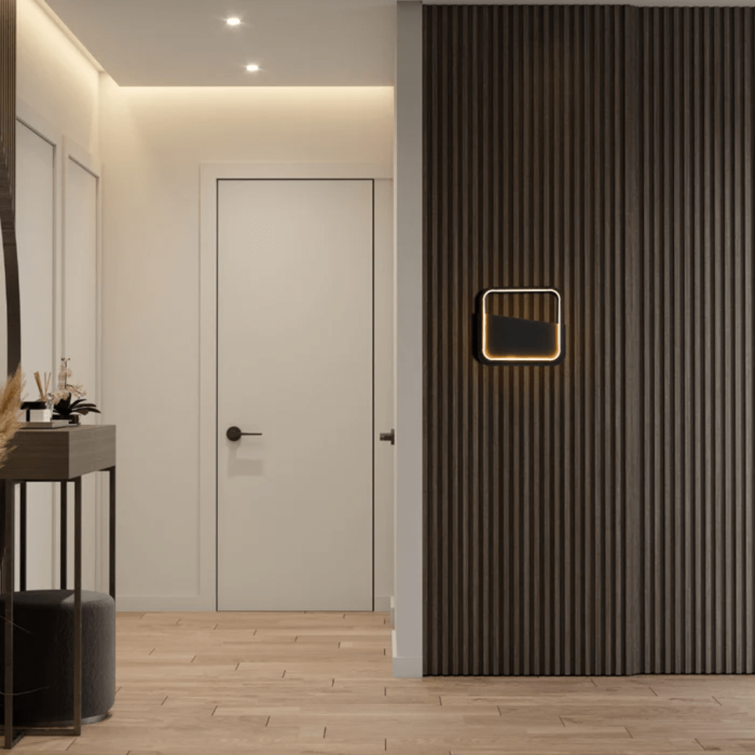 TKLD Pendant & Chandeliers Square Black 3000K LED Flush Wall Light