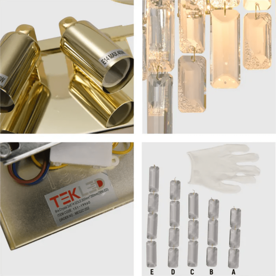 TKLD Pendant & Chandeliers Star Crystal Chandelier Wall Light - 40W